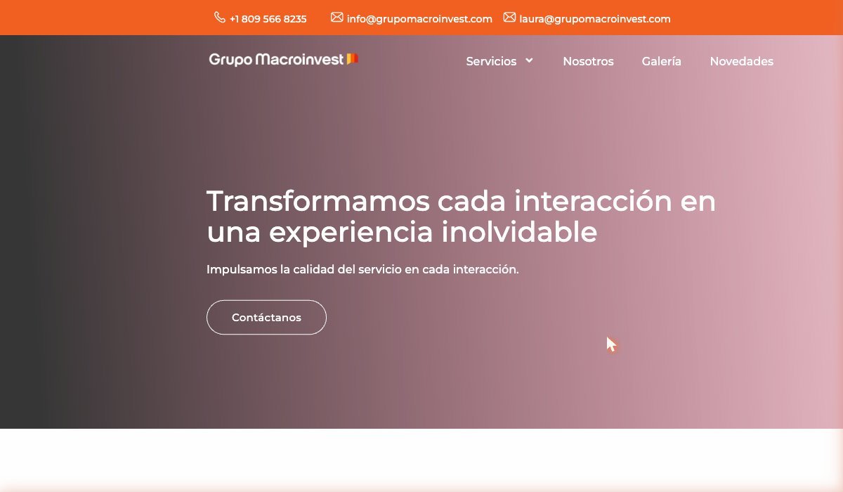 Sitio web de Grupo Macroinvest